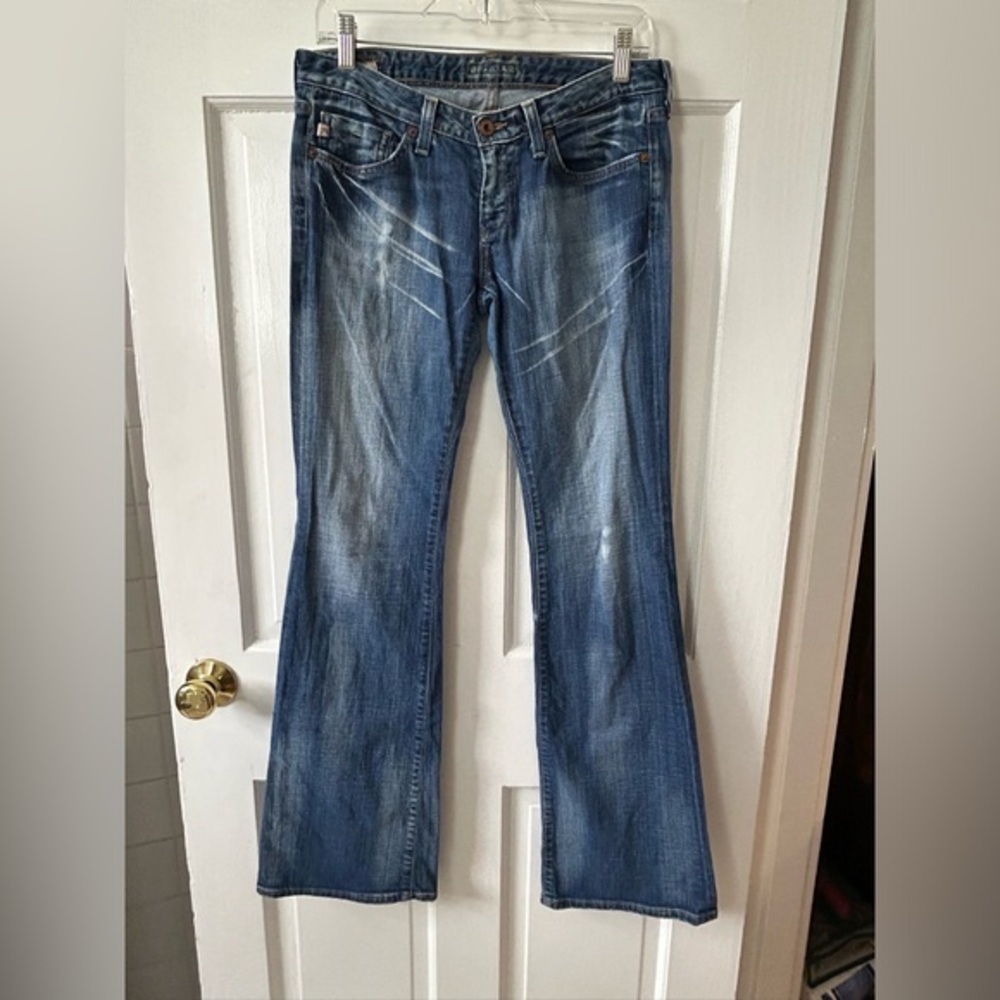 Big Star Low-Rise Boot Flare Women’s Tall Distressed Bootcut Jeans Sz 28 Long